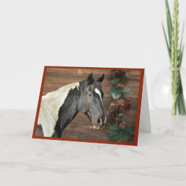 Agradecimento Cartão de Natal Feliz Paint Horse