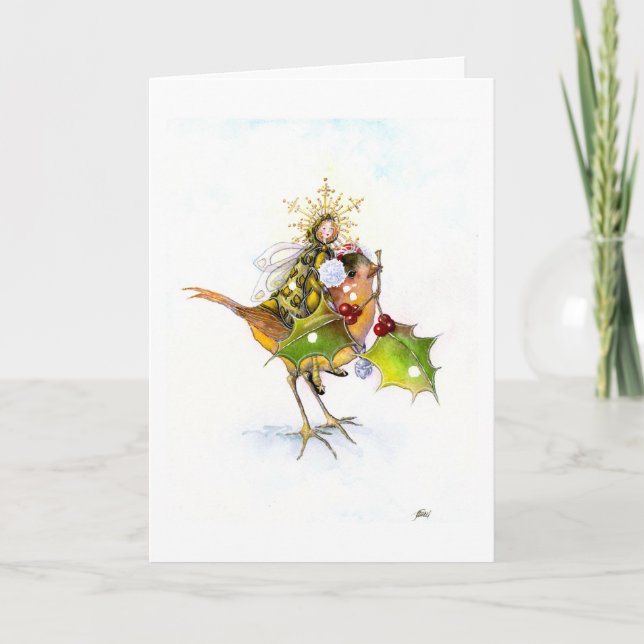 Agradecimento cartão de Natal/Feriado de Snowbird (Frente)