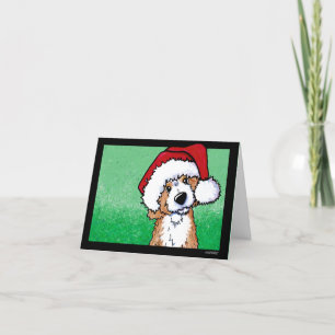 Agradecimento Cartão de Natal KiniArt Goldendoodle