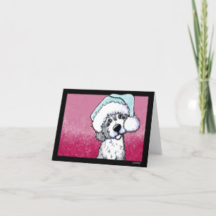 Agradecimento Cartão de Natal KiniArt Goldendoodle