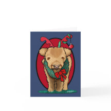 Cartão de Natal KiniArt Highland Cow