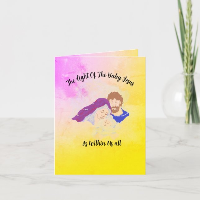 Agradecimento Cartão de Natal: Luz Do Bebê Jesus (Frente)