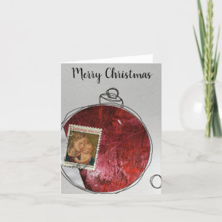 Agradecimento Cartão de Natal Merry - ornamento desenhado à mão 
