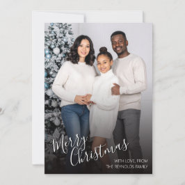 Agradecimento Cartão de Natal Moderno com Foto Plano