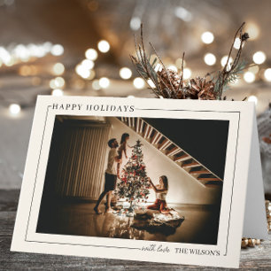 Agradecimento Cartão de Natal Personalizado com Foto de Família