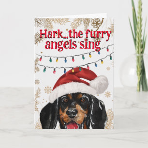 Agradecimento Cartão de Natal personalizado de Black & Tan Coonh