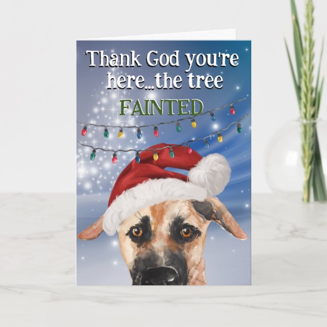 Agradecimento Cartão de Natal personalizado do seu Chinook (Frente)