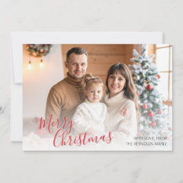 Agradecimento Cartão de Natal personalizado para família