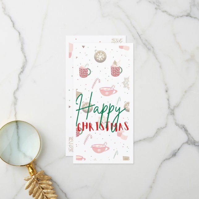 Agradecimento Cartão de Natal plano (Frente/Verso In Situ)