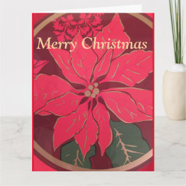 Agradecimento Cartão de Natal Poinsettia Dobrado - Cartão de Boa