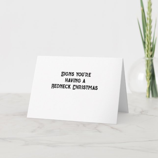 Agradecimento Cartão de Natal Redneck (Frente)