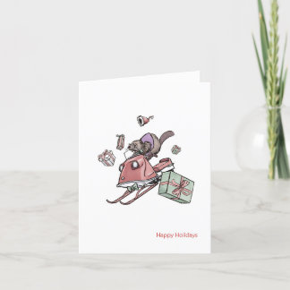 Agradecimento Cartão de Natal Russo de Férias