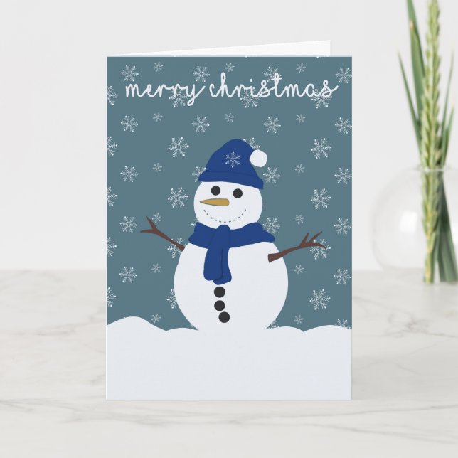 Agradecimento Cartão de Natal Snowman (Frente)
