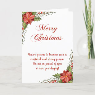 Agradecimento Cartão de Natal Sólido, Cartão-postal Orgulhoso