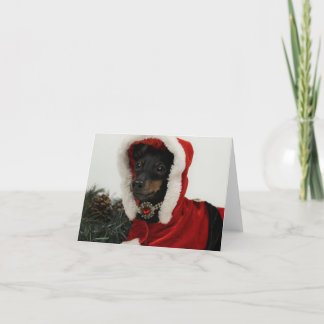 Agradecimento Cartão de Natal Toy Manchester Terrier