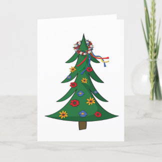 Agradecimento Cartão de Natal - Vinok Ucraniano