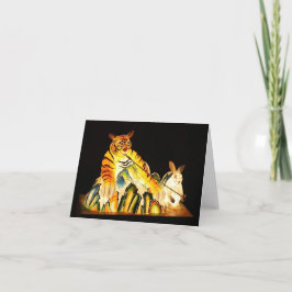 Agradecimento Cartão de Notecard do Festival de Lanterna Chinês