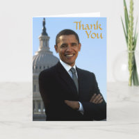 Cartão de Obama, obrigado