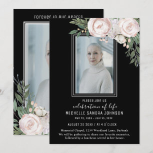 Agradecimento Cartão de Oração Floral para Memorial Floral Pr