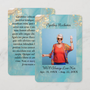 Agradecimento Cartão de Oração Memorial Elegante para Mármore do