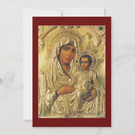 Agradecimento Cartão de oração Panagia de Jerusalém
