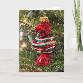Agradecimento Cartão de Ornamento de Doces de Árvore de Natal