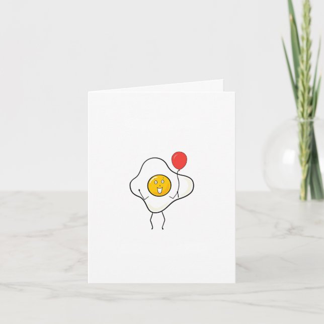 Agradecimento Cartão de ovo com balão, personalize, personalize (Frente)