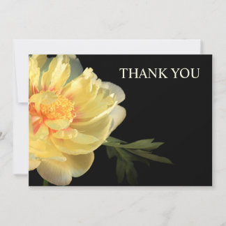 Agradecimento Cartão de Painel de Agradecimentos à Peony Amarela