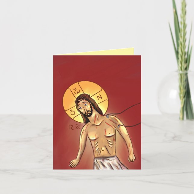 Agradecimento Cartão de Papelaria de Cristo (Frente)