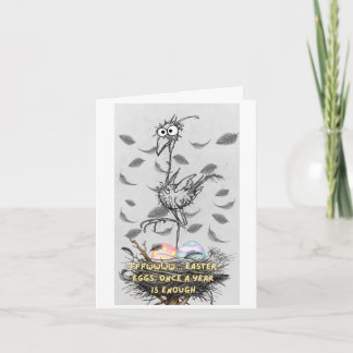 Agradecimento Cartão de Páscoa Engraçado Pequeno, 4" x 5.6" Dobr