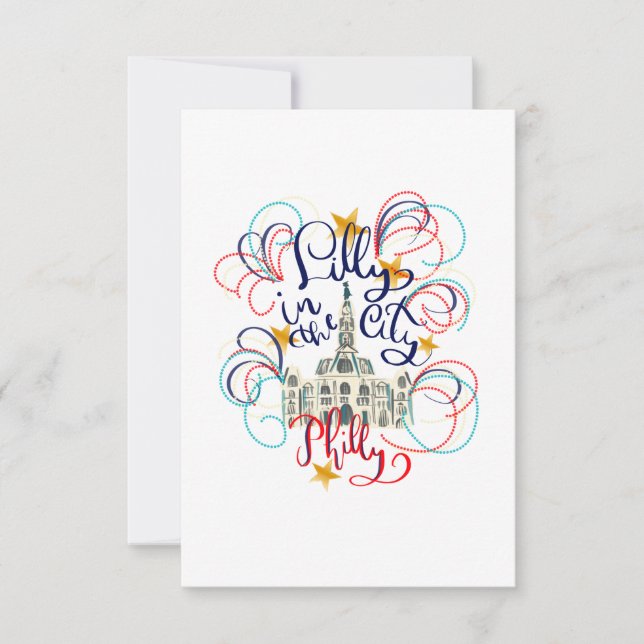 Agradecimento Cartão de Philadelphia (Frente)