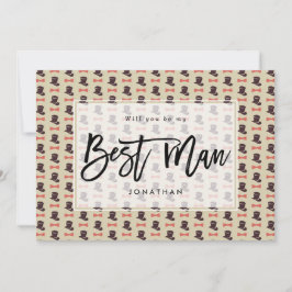 Agradecimento cartão de proposta de padrinho de topete