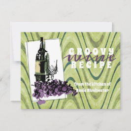 Agradecimento Cartão de receita de uvas de vinho de comida