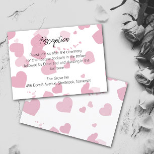 Agradecimento Cartão de Recepção de casamento de Amor Rosa