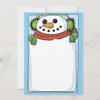 Agradecimento Cartão de Resolução de Ano Novo de Snowman