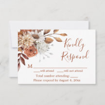 Cartão de Resposta de Aniversário com Buquê Floral