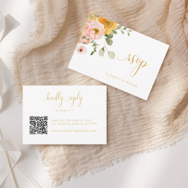 Agradecimento Cartão de Resposta de Casamento Bouquet de Jardim 