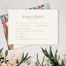Cartão de Resposta de Casamento com Aquarela Român