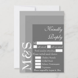 Agradecimento Cartão de Resposta de Casamento em Script Chic Cin