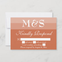Cartão de Resposta de Casamento em Script Moderno 