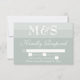 Agradecimento Cartão de Resposta de Casamento Sage Simple Modern