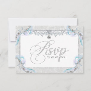 Agradecimento Cartão de Resposta de Starfish e Diamantes