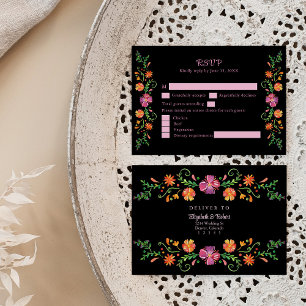 Agradecimento Cartão de Resposta para Casamento Fiesta Floral Me