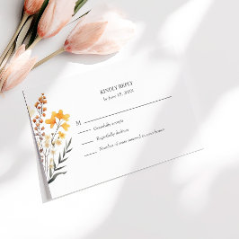 Agradecimento Cartão de Resposta para Casamento no Prado de Flor