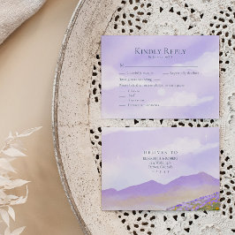 Agradecimento Cartão de Resposta para Casamento Paisagem Noturna