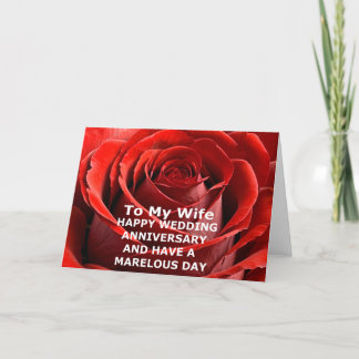 Agradecimento Cartão de rosa vermelha do aniversário de casament