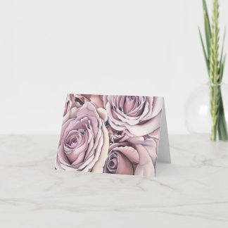 Agradecimento Cartão de Rosas Cor-de-Rosa