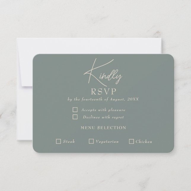 Agradecimento Cartão de RSVP de Baixo Tom (Frente)