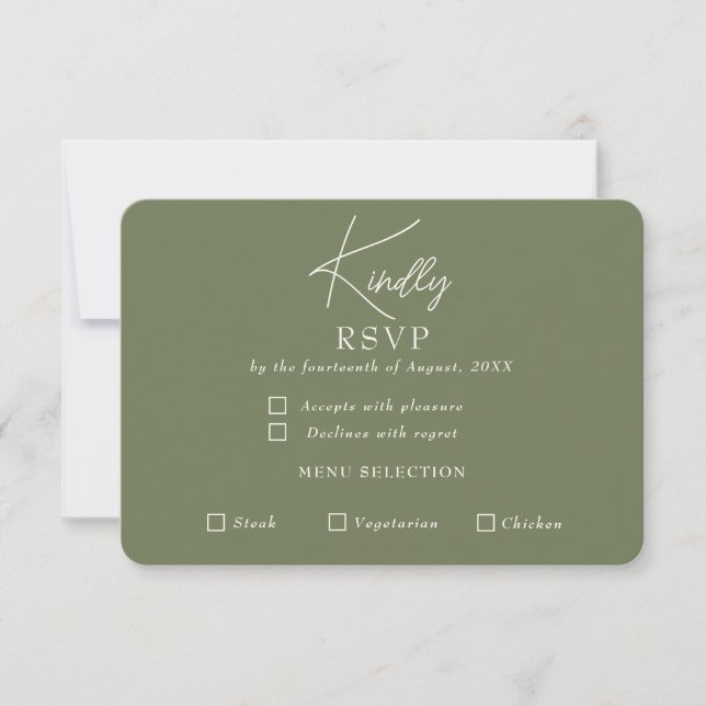 Agradecimento Cartão de RSVP de Baixo Tom (Frente)