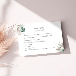 Agradecimento Cartão de RSVP de Orquídea Tropical e Monstera